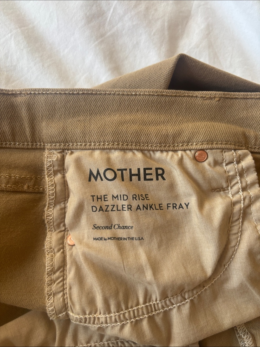 MOTHER Mid Rise Dazzler Ankle Fray, Second Chance, 29 - Picture 9 of 10